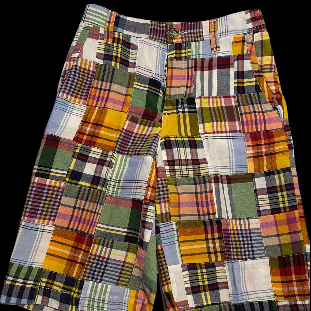 Old Navy Boy's Patchwork Bermuda Multi-Color Shorts Size 12.
